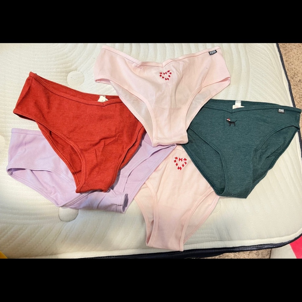 Set of PINK Underwear (half Christmas theme!)